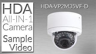 HDAVP2M35VFD  24MP HDA Allin1 Vandal Dome Camera Day amp Night Sample Video [upl. by Johny]