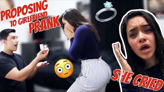 PROPOSAL PRANK ON GIRLFRIEND She said no not clickbait [upl. by Nodnorb145]