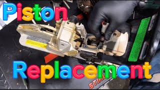 Replacing a cylinder and piston on a Stihl MS 260 chainsaw Learn how to make the repair stihl [upl. by Oad]