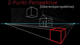 Perspektive mit zwei Fluchtpunkten Quader amp Würfel zeichnen [upl. by Enahsal]