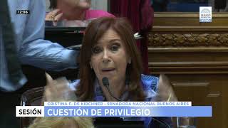 Cristina y su cruce con Michetti en el Senado [upl. by Craig]