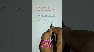 Dimension of Thermal Conductivity shortstrending shortsfeed [upl. by Eanil]