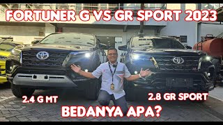 Beda All New Fortuner 24 G MT vs All New Fortuner 28 GR Sport 2023 Toyota Medan 085362072000 [upl. by Zobias]