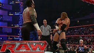 Triple H vs Umaga Lumberjack Match RAW Nov 122007 [upl. by Paynter]