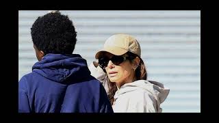 Sandra Bullocks son Louis 15 towers over her on rare outing in LA [upl. by Akit243]