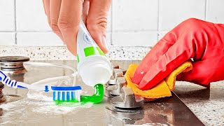 29 SUPER CLEANING HACKS TO MAKE YOUR KITCHEN SHINY [upl. by Robinia800]