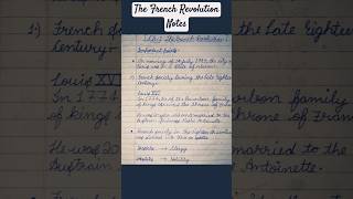 NOTES OF THE FRENCH REVOLUTION shorts ytshorts notekar ncert [upl. by Camilla952]