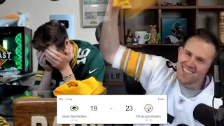 Tom Grossi and UrinatingTree React to INSANE PackersSteelers Ending [upl. by Yelram]