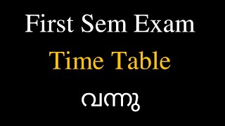 First Sem Exam Time Table Calicut University [upl. by Nylegna]