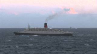 QE2s final transatlantic crossing early evening [upl. by Antonius644]