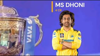 CSK IPL 2025 RETAINED PLAYER LIST [upl. by Aihsit]