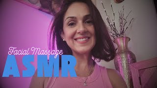 Little Sounds ASMR  Relaxing Facial Massage Latex Gloves Guasha Tool and Cold Roller [upl. by Herries503]