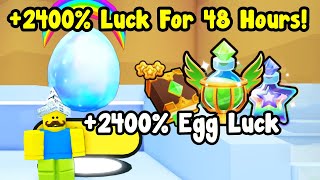 I Opened New Egg With 2400 Luck For 48 Hours To Get These In Pet Simulator 99 [upl. by Llertnad]