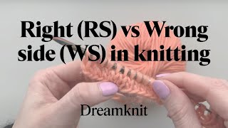 Hvordan se forskjellen rett og vrangsiden i glattstrikk med Dreamknit [upl. by Maxantia]