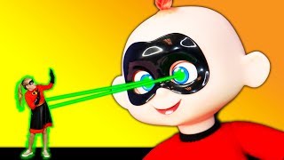 Incredibles 2 Baby Jack Jack Shrinks the Assistant with Elastigirl and PJ Masks [upl. by Uehttam]