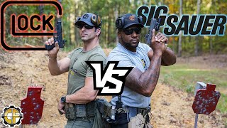 Glock vs Sig Sauer Pistols [upl. by Tteragram]