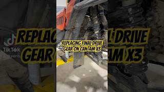 Replacing final drive gear on CanAm X3 brp canamoffroad canamx3 mechanictechlife shoptalk [upl. by Adirf706]