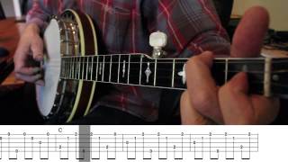 Beginning Bluegrass Banjo  Lesson 12  A simple version of Worried Man Blues using only one Roll [upl. by Sherri]