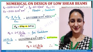 Steel Design L6E LSM Beams  Design of beam for Shear only  Low Shear  Numerical Problem  Hindi [upl. by Adriane]