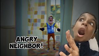 I snuck into my neighbors house in this game Hello Neighbor [upl. by Aleydis]