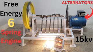 15KW Make Spring Engine Flywheel Machine Free Electricity Generator 220v Free Energy 15000 watt [upl. by Esinad]