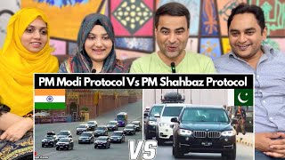 Indian PM Narendra Modi Protocol Vs Pakistani PM Shahbaz Sharif Protocol  Reaction [upl. by Nnaasil]