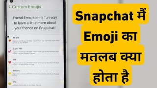 What is the Meaning Of Snapchat Emojis  Snapchat Me Emoji Ka Matlab Kya Hota Hai [upl. by Ogaitnas870]