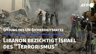 Libanon bezichtigt Israel des quotTerrorismusquot  AFP [upl. by Tnayrb]