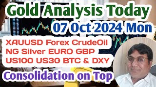 Gold Analysis Today Hindi 07Oct 2024  XAUUSD Forex Analysis USOil Forecast Price Prediction News [upl. by Kesia929]