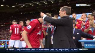 Manchester United 2013 Barclays Premier League trophy presentation [upl. by Dewitt]