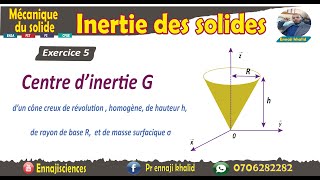 Masse et centre de masse dun cône creux de révolution Exercice 5 [upl. by Enuj]