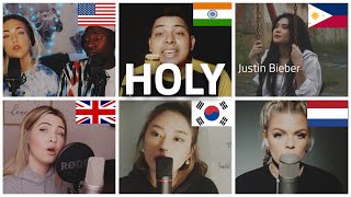 Who sang it better Holy  India US UK Philippines Netherlands Korea  justin bieber [upl. by Eartha]