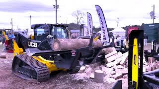 Skid Loader Mounted Firewood Processor  Halverson HWP150 [upl. by Helaine]