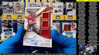 BREAK 1162  2023 IMMACULATE HOBBY FOOTBALL  2 BOX BREAK [upl. by Moffit]