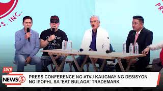 LIVE  Presscon ng TVJ sa desisyon ng IPOPHL tungkol sa ‘Eat Bulaga’ trademark News5 [upl. by Asial19]