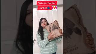 Myntra Roadster Winter Denim Jacket For Womenmyntratryonhaultrendingviralyoutubeshorts [upl. by Atig]