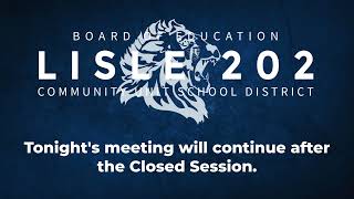 Lisle District 202 Board of Education Meeting  November 25 2024 [upl. by Eddana]