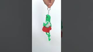 🧡Crochet frog keychain  Брелок лягушонок крючком💛 crochet handmade amigurumi творчество diy [upl. by Hanson]