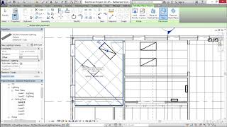 Revit tutorials Electrical  03 05 Adding lighting fixtures [upl. by Neerihs]