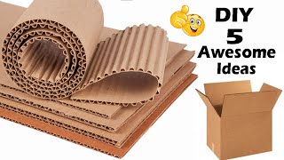 DIY  4 Awesome Cardboard Craft Ideas  Best out of waste [upl. by Solram]