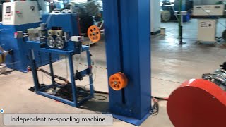 electrical cable spooler respooling machine [upl. by Wolenik881]