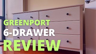 Grain Wood Furniture Greenport 6 Drawer Dresser Review  White Dresser 6 Drawer Long w Deep Drawers [upl. by Nissy148]