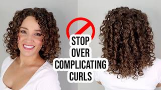 How to Simplify your Curly Hair Routine  Minimize Products [upl. by Ttihw]