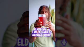 Drink this to keep the vibes 🆙 Elderberry Sprite ￼ falldrinks fallrecipes craftsoda [upl. by Aphrodite]