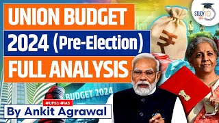 Union Budget 2024  Budget 2024 Highlights in Hindi  Complete Analysis  UPSC Economy  StudyIQ IAS [upl. by Amber]