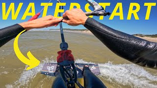 How to WATERSTART in Kitesurfing  Learn to Kitesurf Ep 9 [upl. by Oiracam813]