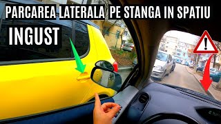 PARCAREA LATERALĂ CU SPATELE PE STÂNGA în spațiu limitat explicată pas cu pas  Școala de șoferi [upl. by Atinaw]