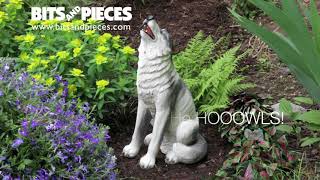 Motion Sensor Howling Wolf Sculpture  Item 41744 [upl. by Eirrehc]