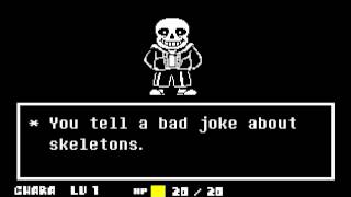 UNDERTALE  Pacifist Run Sans Battle [upl. by Revlys]