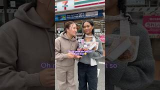 Little sister first Japan 7Eleven🤑 couple couplegoals girlfriend sister sisters foodie food [upl. by Nnil]